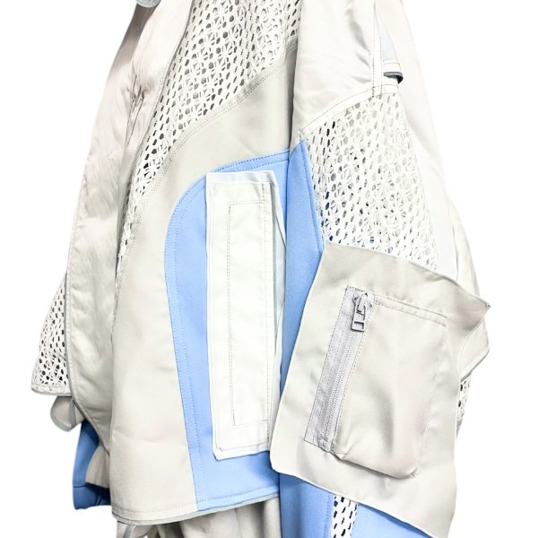 画像4: BALMUNG　ジャージ重ねハイネックビッグパーカー (AIR-B)　White (4)