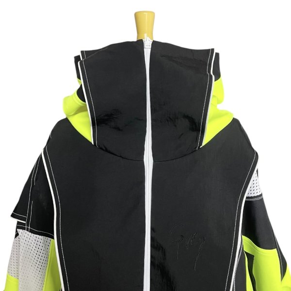 画像3: BALMUNG ジャージ重ねハイネックビッグパーカー (AIR-B) Black (3)