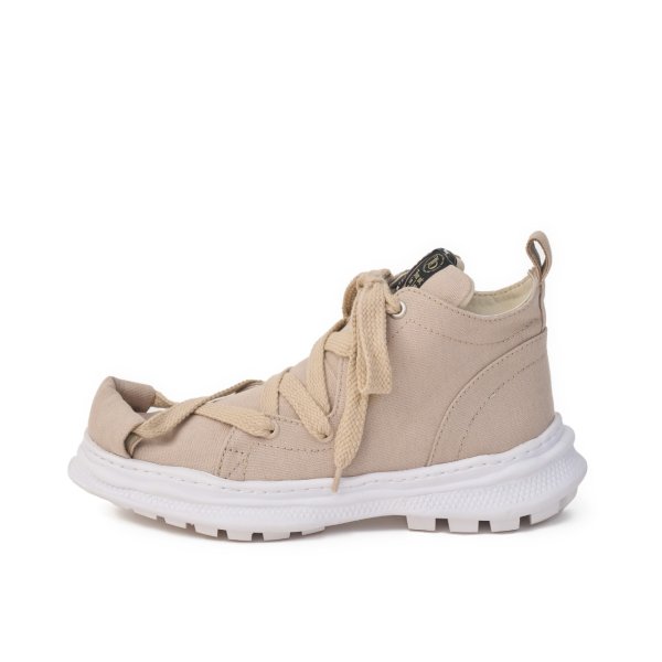 画像2: beauty:beast　ROLL-TONGUE STAINING SHOES feat. Maison MIHARA YASUHIRO (MID CUT) / BEIGE×BEIGE (2)