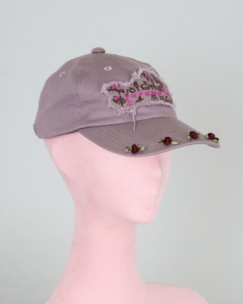 画像2: rurumu: 25SS plants embroidery logo cap grayish lavender (2)