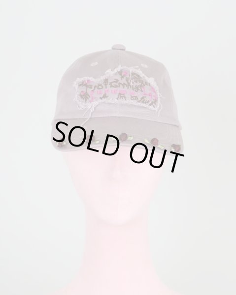 画像1: rurumu: 25SS plants embroidery logo cap grayish lavender (1)