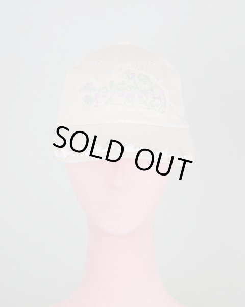 画像1: rurumu: 25SS plants embroidery logo cap  ivory (1)