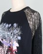 画像5: rurumu: 25SS lace raglan sleeve printed Tee black (5)
