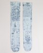 画像3: rurumu: "Unknown Plants"printed over knee socks smoky blue (3)