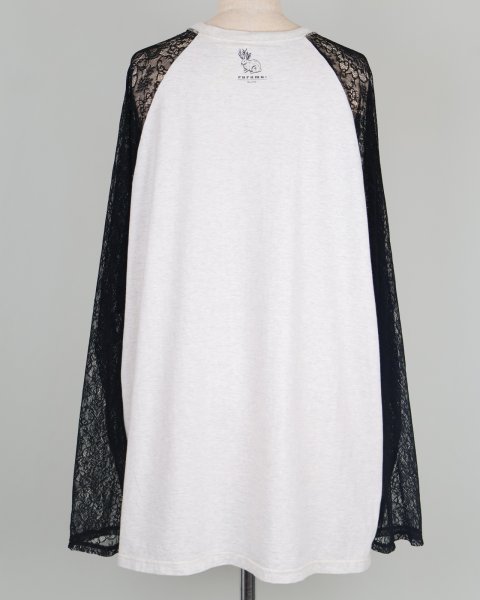 画像8: rurumu: 25SS lace raglan sleeve printed Tee ivory (8)