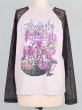 画像1: rurumu: 25SS lace raglan sleeve printed Tee smoky pink (1)