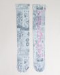 画像2: rurumu: "Unknown Plants"printed over knee socks smoky blue (2)