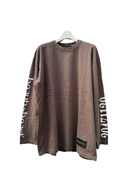 画像1: beauty:beast　20471120 COLLABORATION  L/S TEE_3　CHARCOAL×WHITE (1)