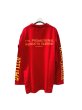 画像2: beauty:beast　20471120 COLLABORATION  L/S TEE_3　RED×YELLOW (2)