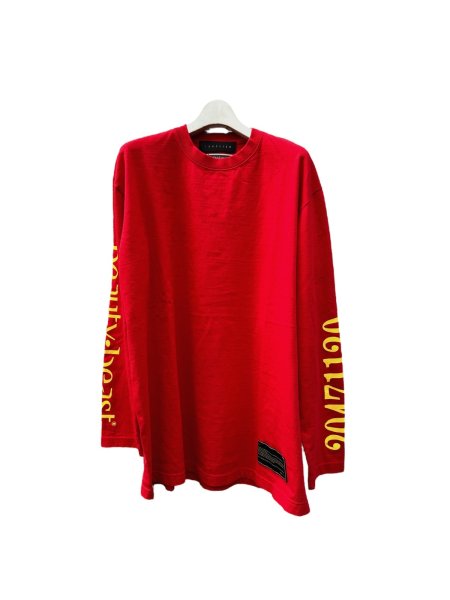 画像1: beauty:beast　20471120 COLLABORATION  L/S TEE_3　RED×YELLOW (1)