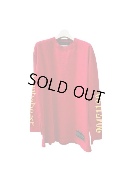 画像1: beauty:beast　20471120 COLLABORATION  L/S TEE_3　RED×YELLOW (1)