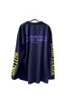 画像2: beauty:beast　20471120 COLLABORATION  L/S TEE_3　NAVY×YELLOW (2)