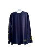 画像1: beauty:beast　20471120 COLLABORATION  L/S TEE_3　NAVY×YELLOW (1)