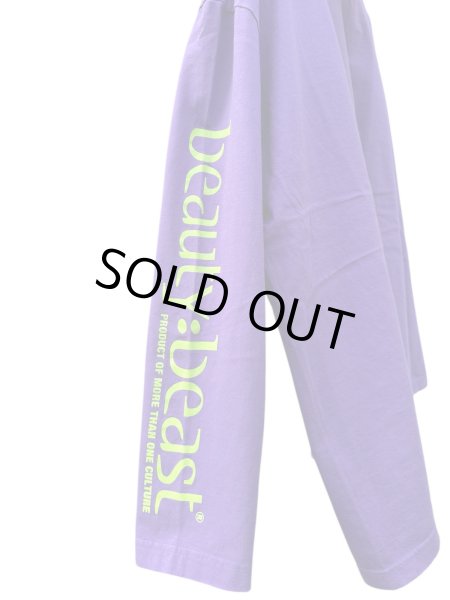 画像5: beauty:beast　20471120 COLLABORATION  L/S TEE_3　PURPLE×GREEN (5)