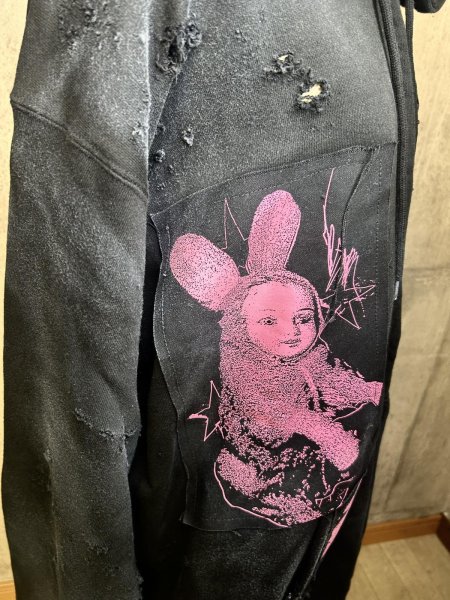 画像7: emary　Damaged Ritual girl zip　BLACK/PINK (7)