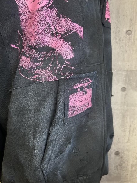 画像8: emary　Damaged Ritual girl zip　BLACK/PINK (8)