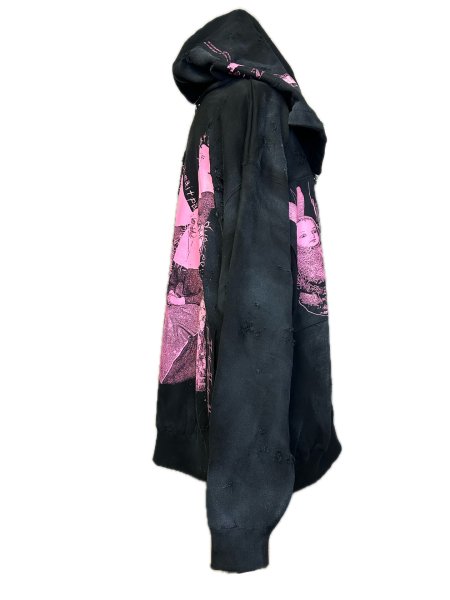 画像4: emary　Damaged Ritual girl zip　BLACK/PINK (4)