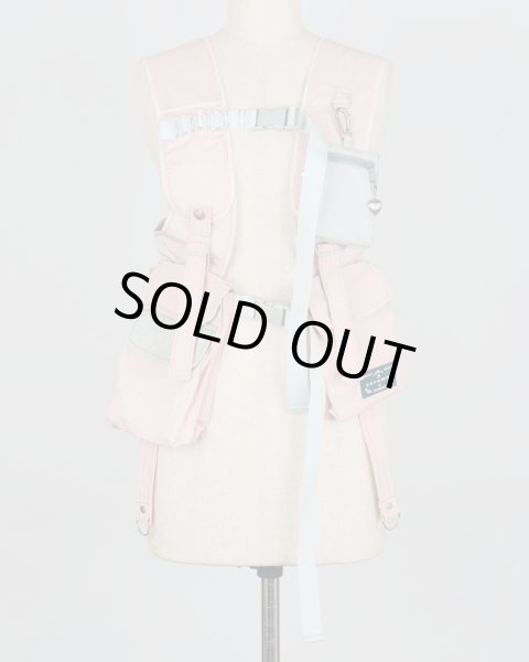 画像1: rurumu: utility pocket vest pink (1)