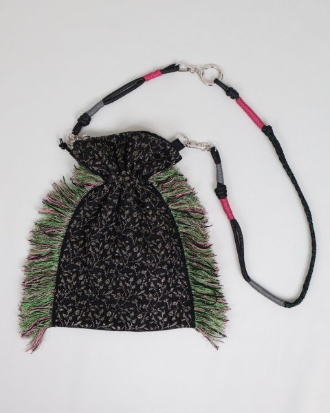 画像8: rurumu: adjustable strap jacquard pochette black (8)