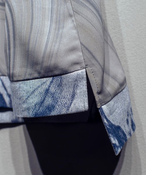 画像7: N'enuphar 家紋柄刺繍パイピングボーリングシャツ (7)
