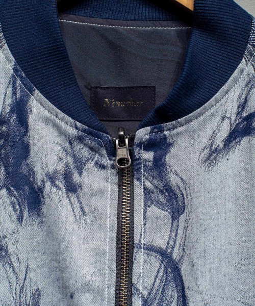 画像9: N'enuphar 家紋柄刺繍×播州織写真風ジャガード リバーシブルスカジャン (9)