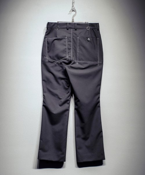 画像2: N'enuphar サイドライン フレア スリムスラックスパンツ (2)