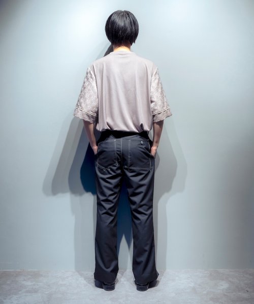 画像16: N'enuphar サイドライン フレア スリムスラックスパンツ (16)