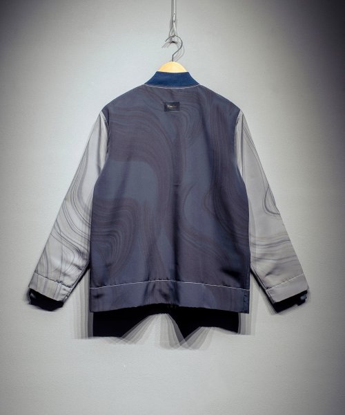 画像2: N'enuphar 家紋柄刺繍×播州織写真風ジャガード リバーシブルスカジャン (2)