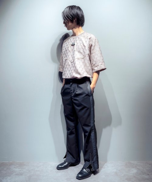 画像15: N'enuphar サイドライン フレア スリムスラックスパンツ (15)