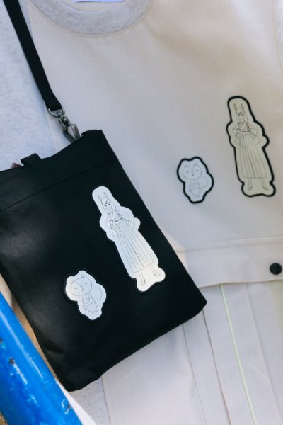 画像9: N'enuphar サマーウォーズ ナツキと仮ケンジ ワッペンリバーシブルショルダーバッグ (9)