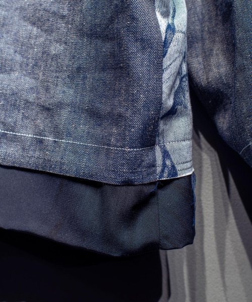 画像13: N'enuphar 家紋柄刺繍×播州織写真風ジャガード リバーシブルスカジャン (13)