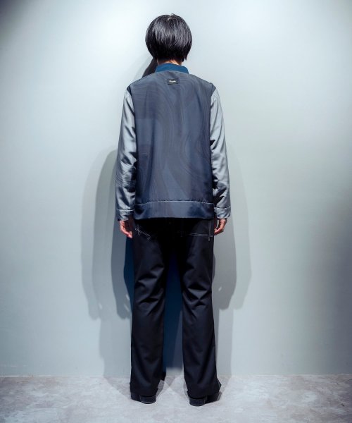 画像15: N'enuphar 家紋柄刺繍×播州織写真風ジャガード リバーシブルスカジャン (15)