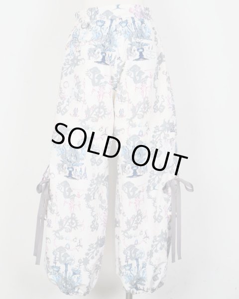 画像2: rurumu: "Unknown Plants" printed detachable pants ivory (2)