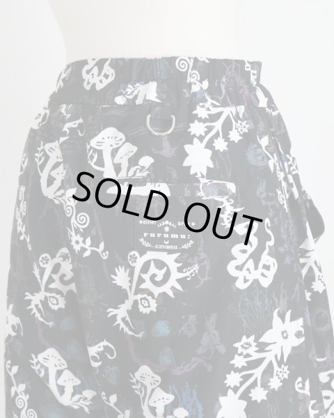 画像6: rurumu: "Unknown Plants" printed detachable pants black (6)