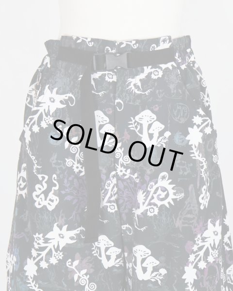 画像3: rurumu: "Unknown Plants" printed detachable pants black (3)