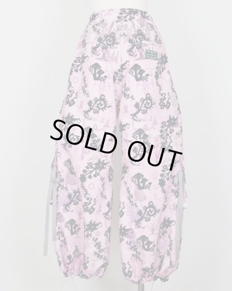 画像2: rurumu: "Unknown Plants" printed detachable pants pink (2)