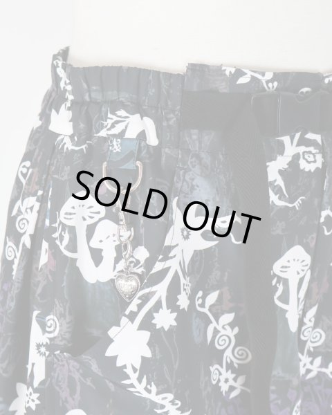 画像4: rurumu: "Unknown Plants" printed detachable pants black (4)