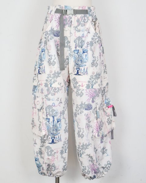 画像1: rurumu: "Unknown Plants" printed detachable pants ivory (1)