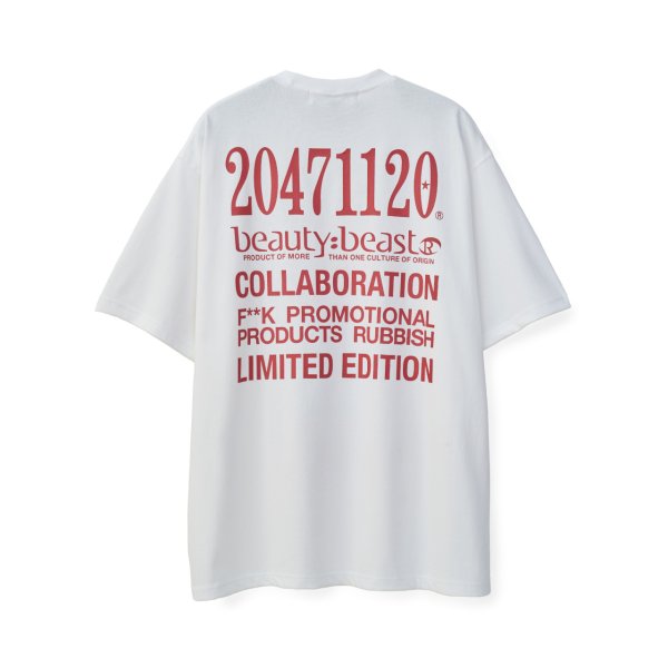 画像2: beauty:beast　20471120 COLLABORATION  S/S TEE_3 WHITE (2)