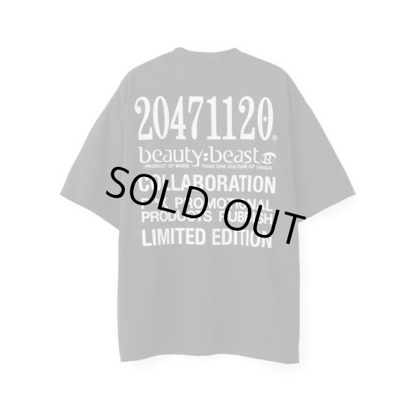 画像2: beauty:beast　20471120 COLLABORATION  S/S TEE_3　SUMI BLACK (2)