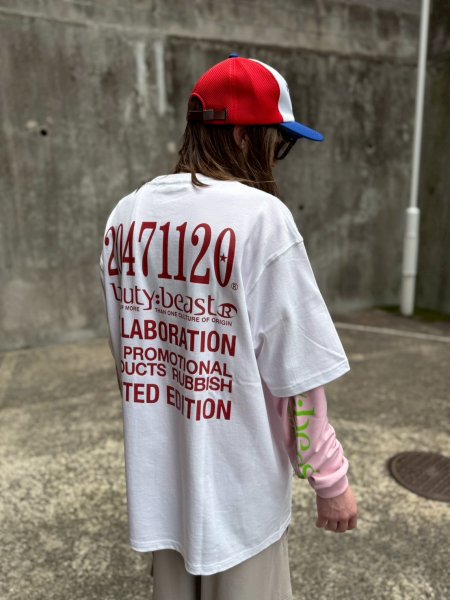 画像6: beauty:beast　20471120 COLLABORATION  S/S TEE_3 WHITE (6)