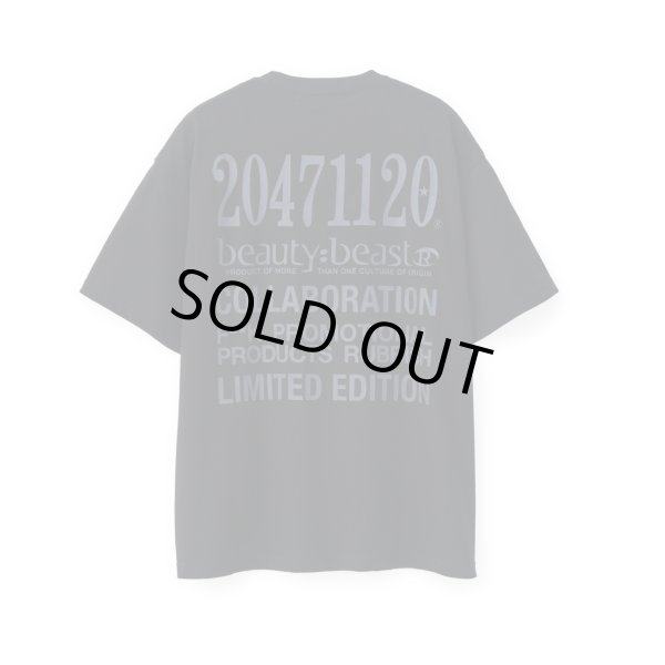 画像2: beauty:beast　20471120 COLLABORATION  S/S TEE_3 BLACK (2)