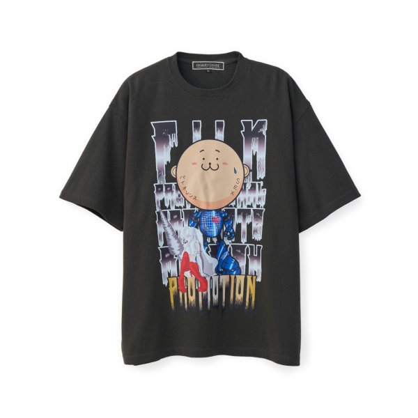 画像1: beauty:beast　20471120 COLLABORATION  S/S TEE_3　SUMI BLACK (1)