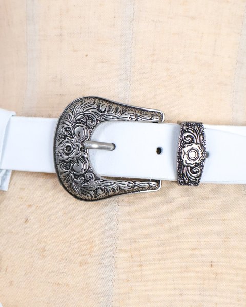 画像2: rurumu: leather mini pouch belt white (2)