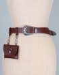画像1: rurumu: leather mini pouch belt brown (1)