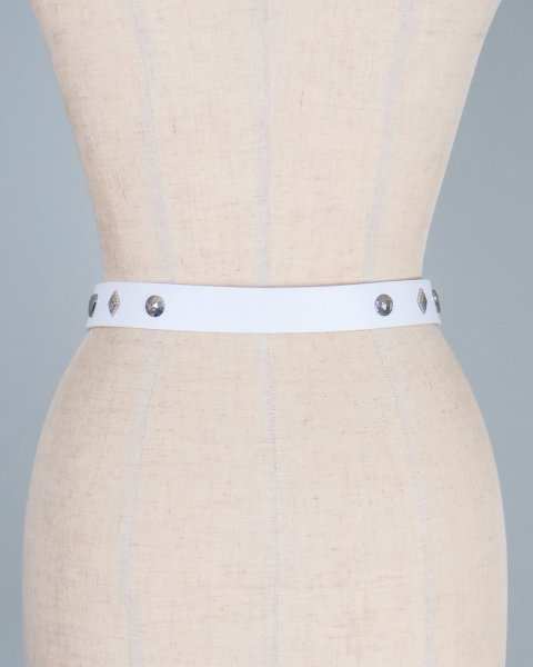 画像4: rurumu: leather mini pouch belt white (4)