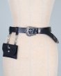 画像1: rurumu: leather mini pouch belt black (1)