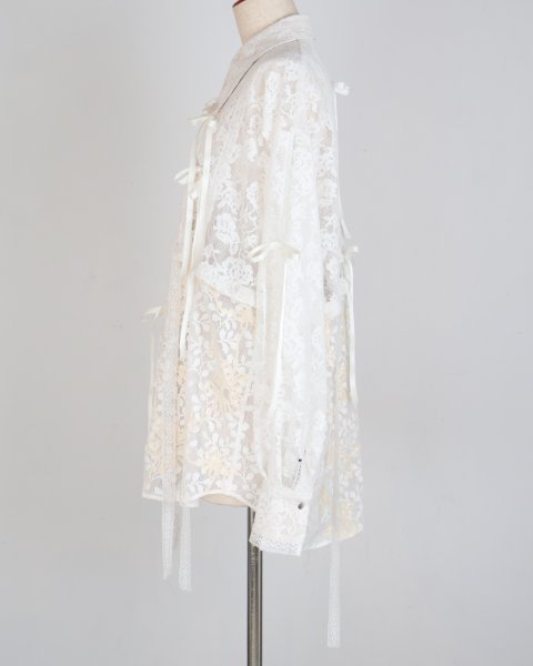 画像2: rurumu: 25SS lace detachable shirts ivory (2)