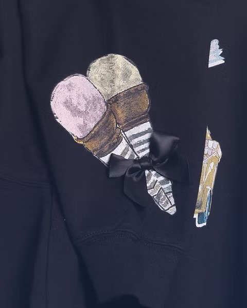 画像4: pays des fées　Ice Cream Bus ribbon hoodie ダークチョコ (4)