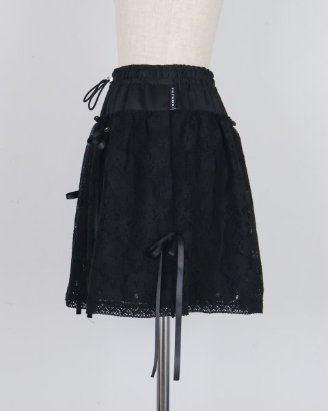 画像6: rurumu:25SS  lace detachable skirt black (6)